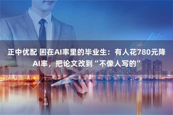 正中优配 困在AI率里的毕业生：有人花780元降AI率，把论文改到“不像人写的”